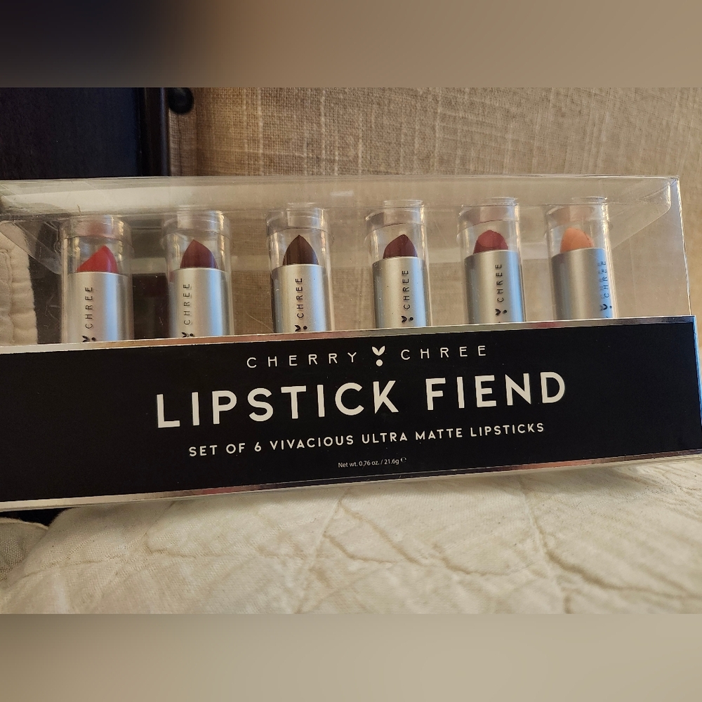 Lipstick Set Of 6 - Cherry Chree Matte Lipsticks Summer Shades